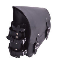Load image into Gallery viewer, Ledrie HLZAD2-1075H Rear Swingarm Bag 11 Litres with Bottleholder for Suzuki/Yamaha Cruisers made from Genuine Real Leather
