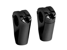 Load image into Gallery viewer, Riser Set "Spartican" for 1 inch (25mm) Handlebars, Multifits (HD, M10 &amp; M12) - Black - Highway Hawk H56-067B
