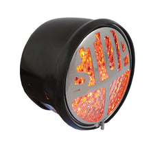 Load image into Gallery viewer, LED &quot;Stop&quot; Rear Tail Light Replica Miller Style - White Lens Black Case - Highway Hawk H68-224
