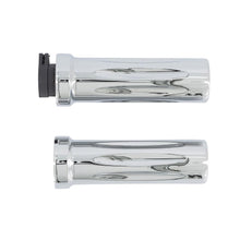 Load image into Gallery viewer, Billet Look Grips for 1 inch (25mm) Handlebars with Throttle Assembly (Pair) - Highway Hawk H45-0169
