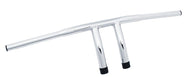 Fat 1-1/4 in. (32mm) Wishbone T-Bar Handlebars M10 Riser Bolt, Chrome fits selected Jap Cruisers, Chrome - Highway Hawk H55-512