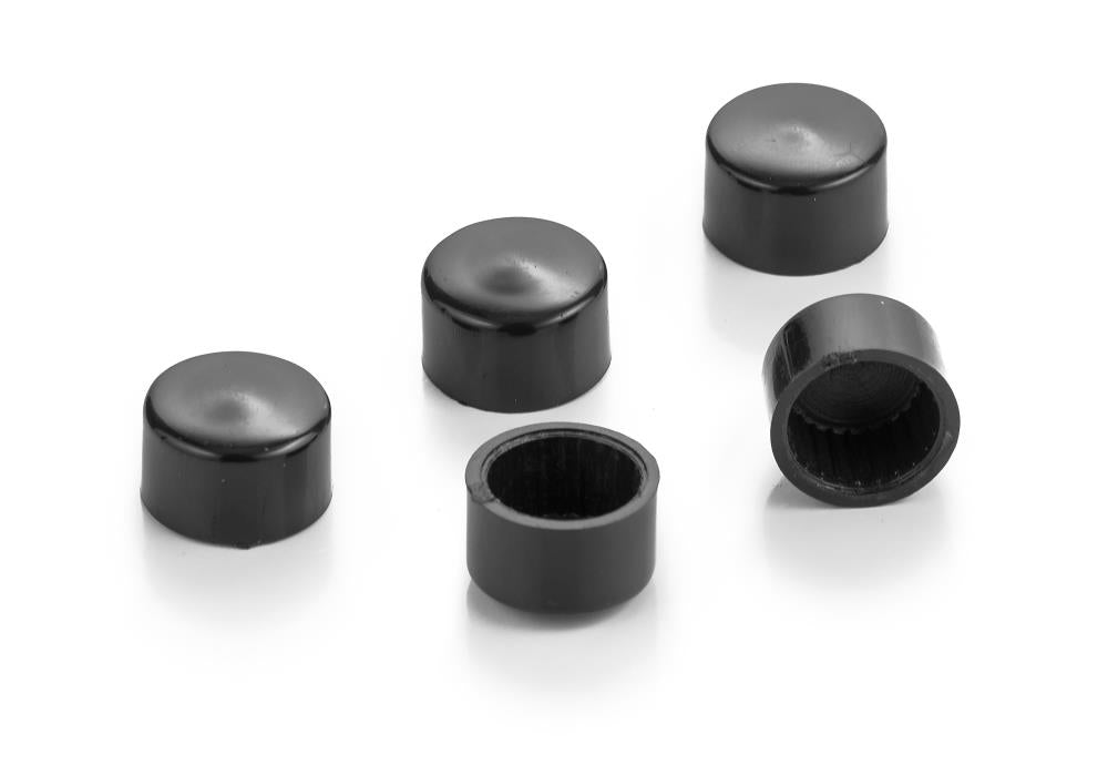 Black Bolt Covers for 8mm Hexagon Head Bolt M8 (uses 12mm spanner) - Highway Hawk H03-3272