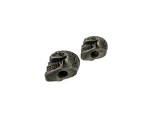 Load image into Gallery viewer, Tyre Valve Stem Dust Caps "Skull Old Aluminium Look" (pair) Aluminium, Screw-on - Highway Hawk H01-125M
