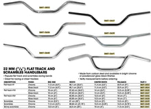 Load image into Gallery viewer, Handlebars 7/8 in. (22mm) Flat Track/Scrambler 6 in. High - Chrome - EMGO 23-12582
