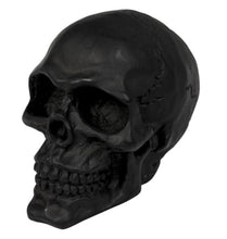 Load image into Gallery viewer, cracked skull ornamental statue for fenders or bonnet mascot black
