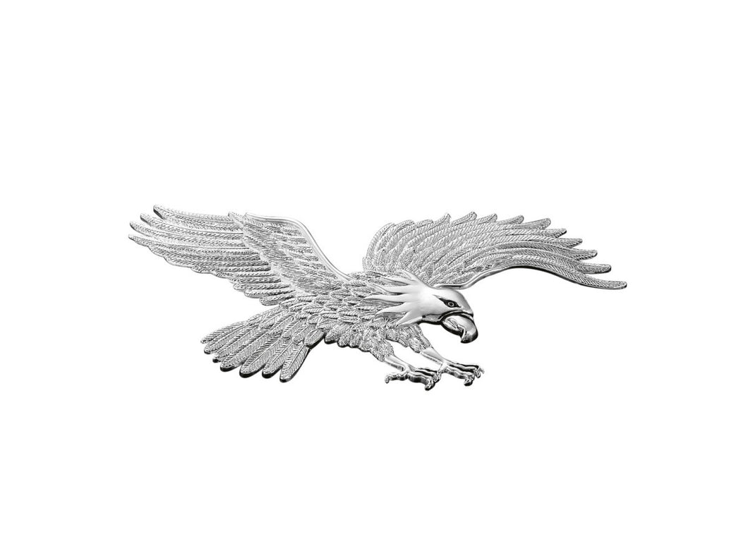 large chrome american eagle hawk motorcycle motorbike emblem