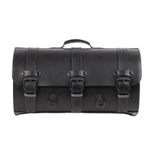 Load image into Gallery viewer, Motorcycle Suitcase 37 Ltr Real Leather Large Black
