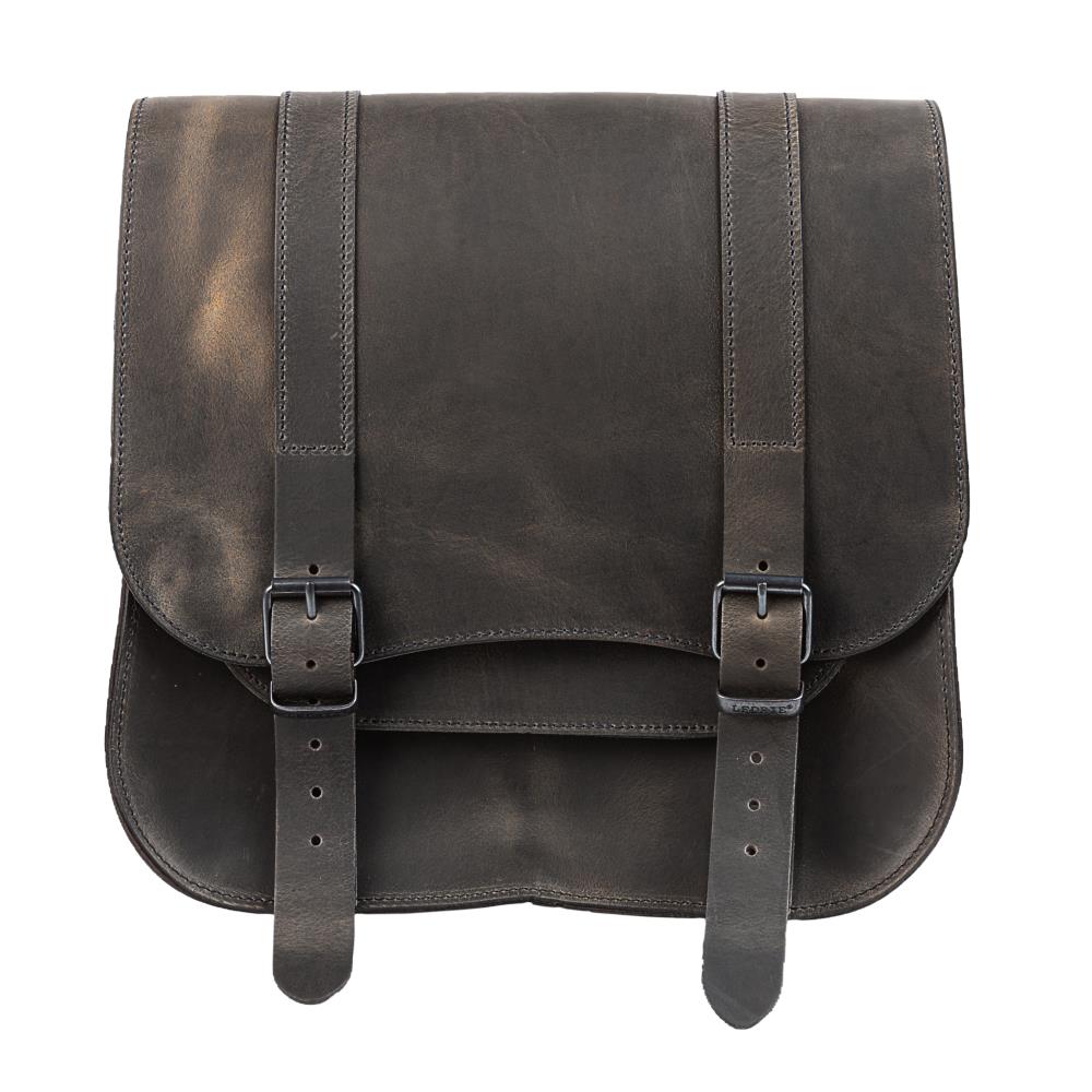 Single Sided Leather Saddlebag Brown 