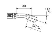 Banjo 20 degrees down for Hydraulic Clutch/Brake Hose Line, Silver - Highway Hawk H20-0502