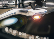 Load image into Gallery viewer, Thunderbike Stripe Mini LED Indicators - Polished, fits Harley Sportster 2014 up
