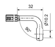 Banjo 90 degrees down for 7/16'' Harley-Davidson for Hydraulic Clutch/Brake Hose Line, Silver - Highway Hawk H20-05191