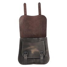 Load image into Gallery viewer, Ledrie HLZAD2-2026 Single Sided Leather Saddlebag Brown &quot;Postman&quot; 30 Litres Universal made from Genuine Real Leather
