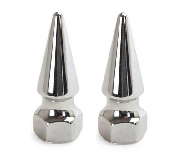 pair colony chrome pike nuts harley davidson 1 4 inch 24 unf imperial