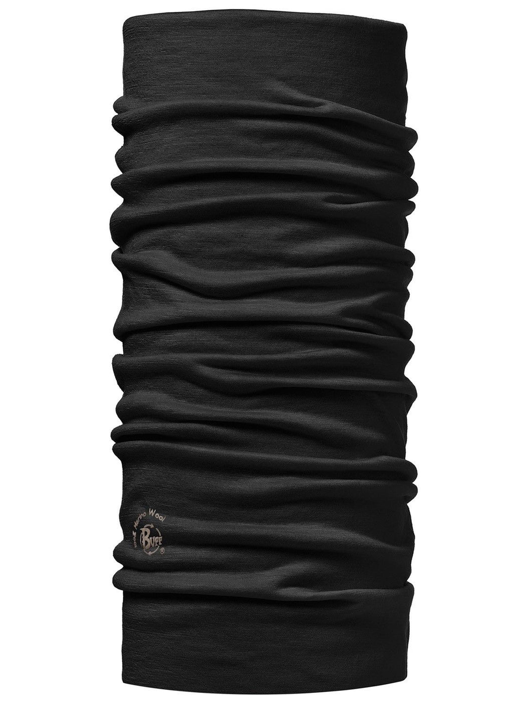 Merino Wool Thermal Buff Multifunctional Headwear Neck Tube Black