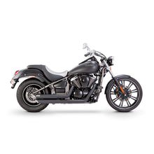 Load image into Gallery viewer, Vance &amp; Hines Twin Slash Staggered Black Exhaust Kawasaki VN900 2006-17
