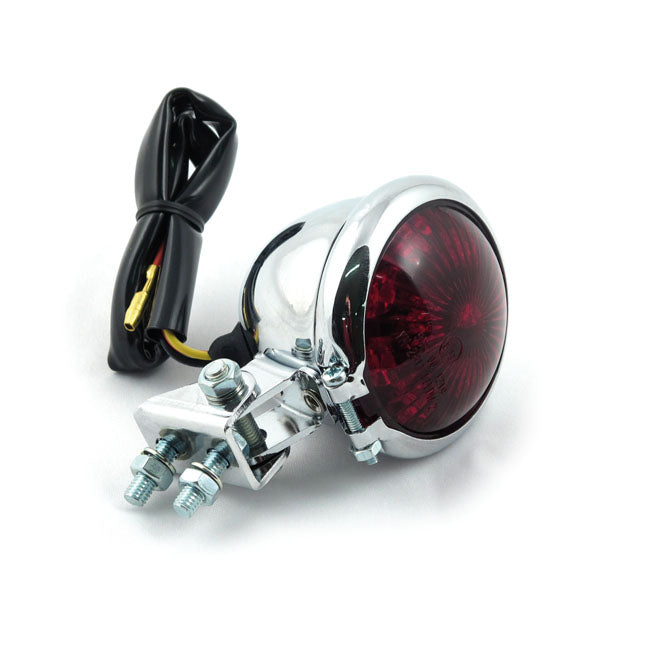 old school retro style rear led tail light motorcycle trike chrome