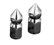 Chrome 10mm x 1.5 Thread Pike Nuts (M10) - Pair - Highway Hawk H03-0131