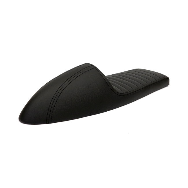Seat Cafe Racer Classic Type 1 Tuck 'N Roll Full Covered Seat - Long Cowl Black