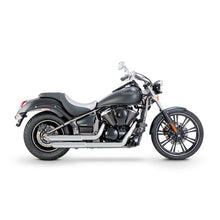 Load image into Gallery viewer, Vance &amp; Hines Twin Slash Staggered Chrome Exhaust Kawasaki VN900 2006-17
