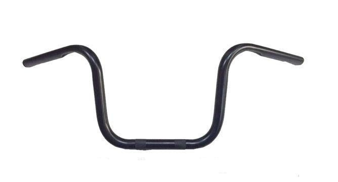 8-1/2 in. Mini Ape Hanger Black 1 inch (25mm) Motorcycle Handlebars, No Dimples