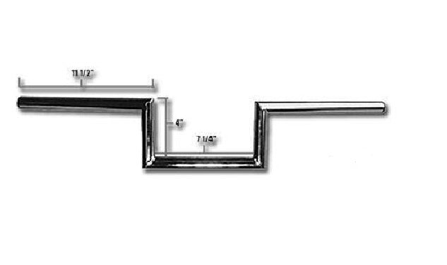 1-Inch Chrome Z Drag Handlebars – 25mm Universal Fit For Custom Chopper Motorcycles