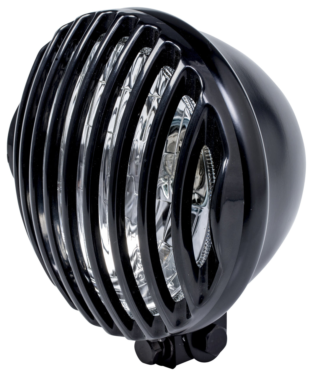 Headlight Grill Cover Steampunk Trim fits 4.5 inch Spotlight - Black