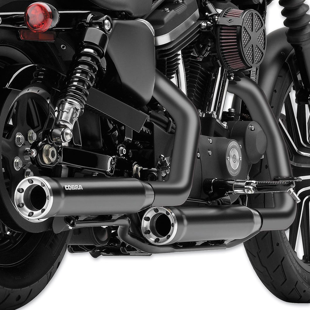 Cobra 3 in. Slip-On RPT Exhaust Mufflers Harley Rocker FXCW/C - Black