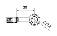 Banjo straight for Hydraulic Clutch/Brake Hose Line, Silver - Highway Hawk H20-0500