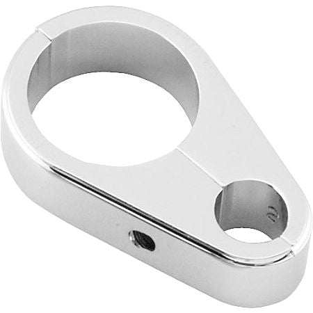 1 inch (25mm) Clutch/Handlebar Cable Clamp Holder - Chrome - Drag Specialties DS-223042