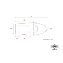 Load image into Gallery viewer, Seat Cafe Racer Classic Type 1 Tuck &#39;N Roll - Dark Brown - C-Racer HC53-1011VB
