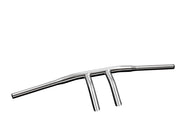 Fat 1-1/4 in. (32mm) Wishbone T-Bar Handlebars, Chrome fits Kawasaki, Suzuki Selected Models - Highway Hawk H55-513