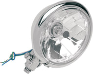 5-3/4 inch Springer-Style Headlight/Headlamp Clear Lens Bottom Mount Chrome