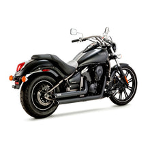 Load image into Gallery viewer, Vance &amp; Hines Twin Slash Staggered Black Exhaust Kawasaki VN900 2006-17
