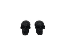 Load image into Gallery viewer, Valve Stem Dust Caps &quot;Skull Black&quot; (pair)
