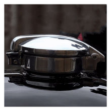 Load image into Gallery viewer, Monza Flip-up Polished Gas Cap fits Harley-Davidson and Triumph - Motone Customs NMX003+NMX002
