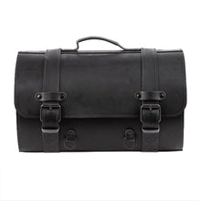 Load image into Gallery viewer, Motorcycle Suitcase 32 Ltr Real Leather Medium Black
