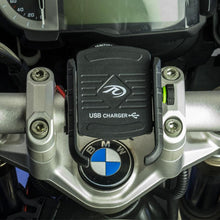 Load image into Gallery viewer, MotoPlug Motorcycle USB Powered Adjustable Phone Holder &amp; Charger
