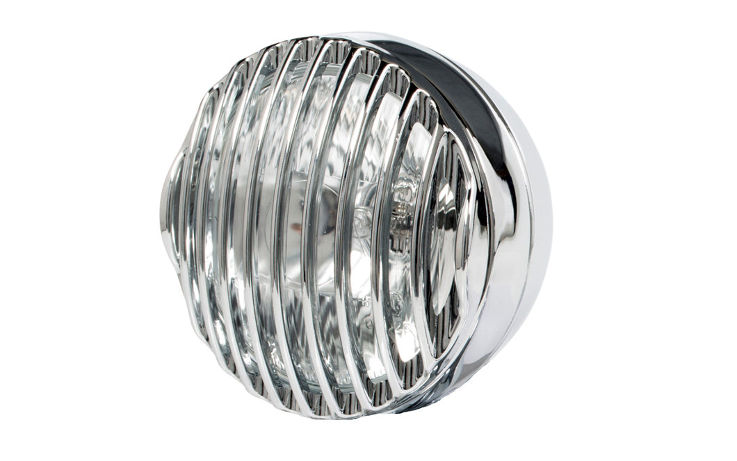 Headlight Grill Cover Steampunk Trim fits 4.5 inch Spotlight - Chrome