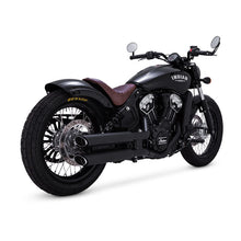 Load image into Gallery viewer, Vance &amp; Hines PCX Black Twin Slash Cut Slip-on Exhaust 2015 up Indian Scout
