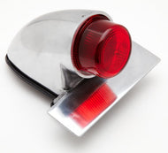 sparto polished extended lens rear tail light for chopper bobber