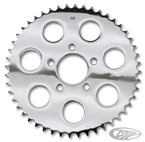 harley 51 tooth chrome rear wheel sprocket for belt to chain conversion